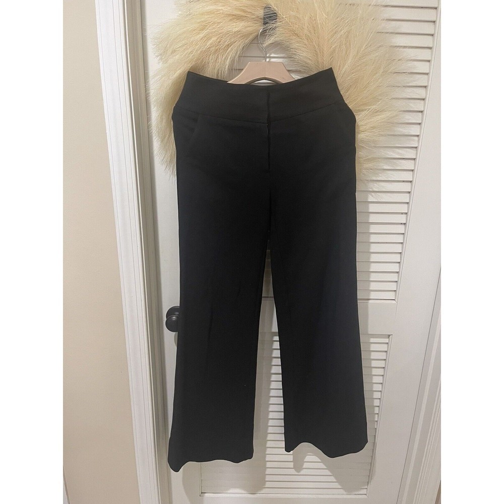Diane Von Furstenberg Women's Black Wide Leg Dress Pants Size 6 Inseam 32​​